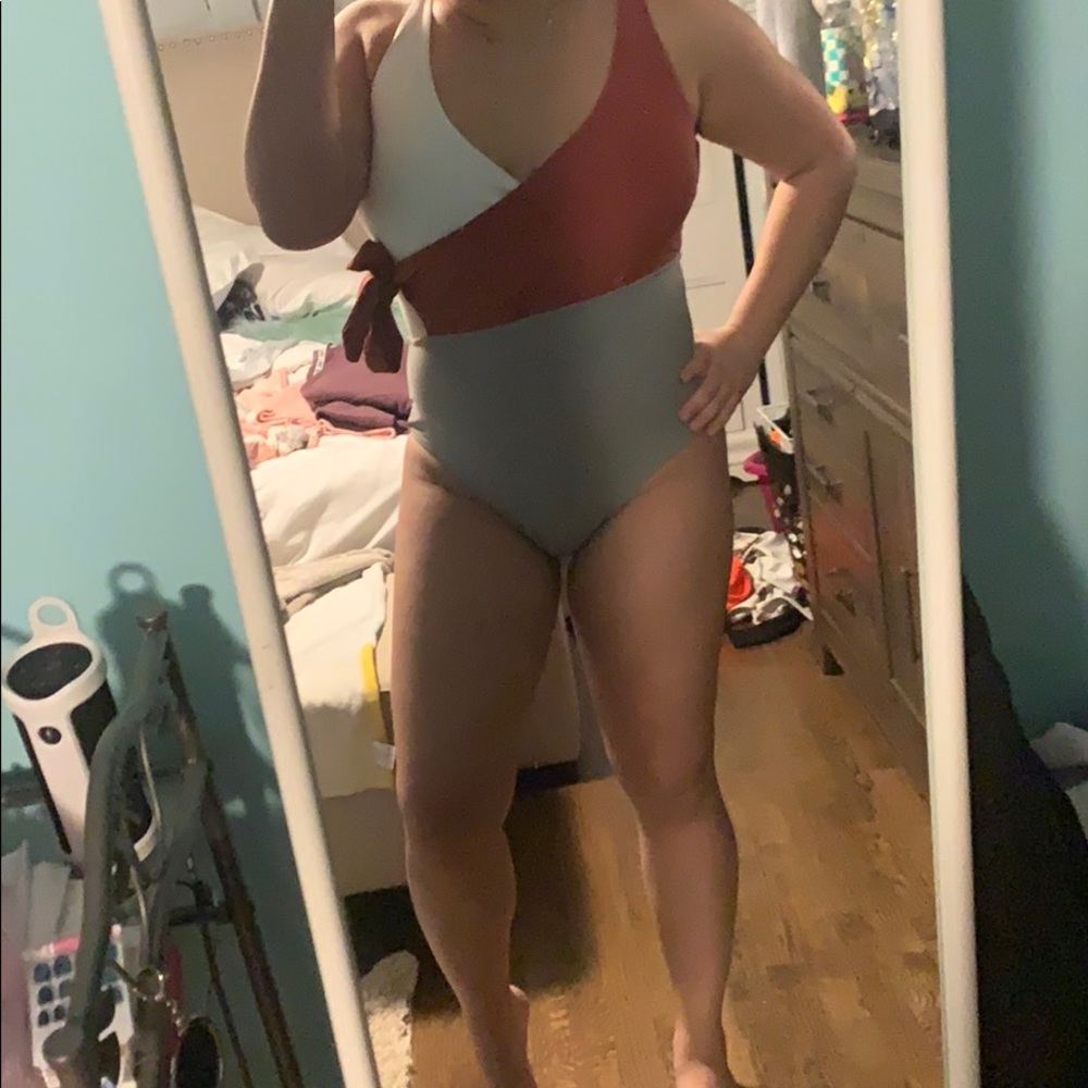 Multicolor Tie Waist One Piece